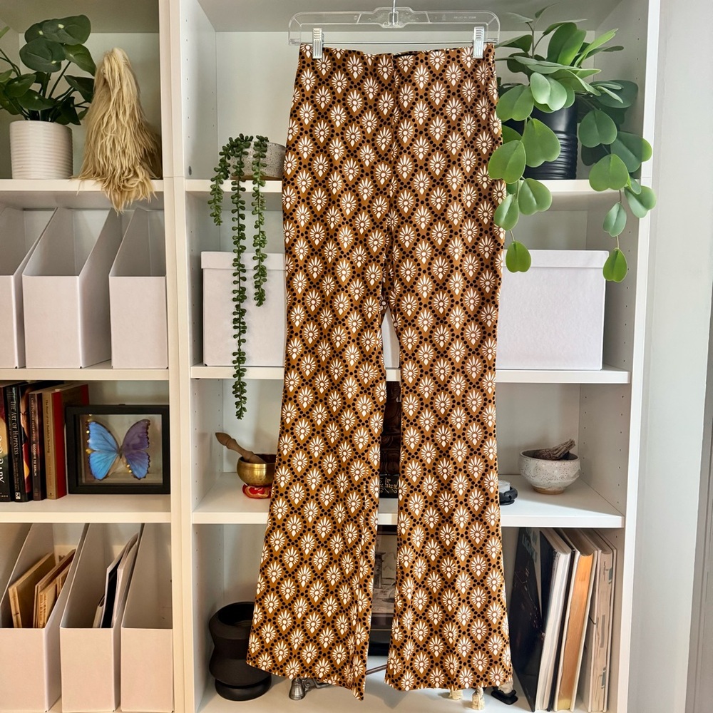 Zara Patterned Geometric Jacket Pants Set Xs - image 5